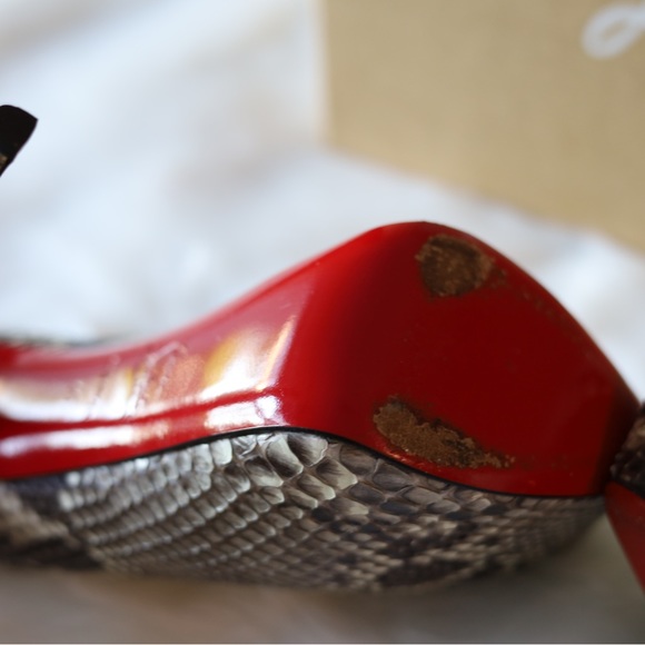 CHRISTIAN LOUBOUTIN DAFFODILE PYTHON LUCIDO 160 - Picture 5 of 8